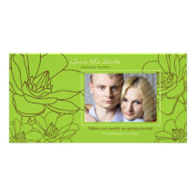 Elegant Floral Wedding Save the Date Photo Card