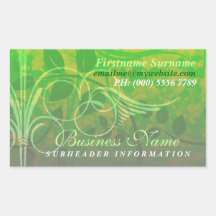 Elegant Garden Vines Product LabelBusiness Sticker