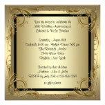 Elegant Gold 50th Wedding Anniversary Party Custom Announcements