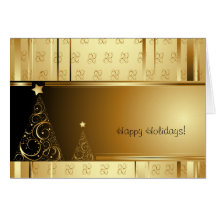Elegant Gold Christmas Greeting Cards