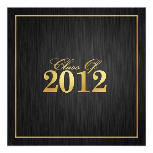 Elegant "Gold" Class of 2012 Graduation Invitation