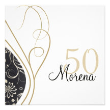 Elegant Gold Square Invitation