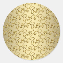 Elegant Gold Swirl Stickers