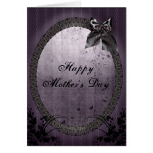 Elegant Gothic Purple & Black Mother's Day Card