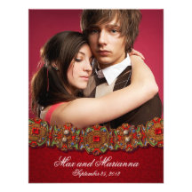 Elegant Gothic Renaissance Photo Save The Date Personalised Invites