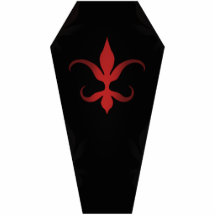 Elegant gothic victorian coffin red Halloween Acrylic Cut Out