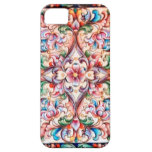 ELEGANT GREEN BLUE PINK RED FLORAL FANTASY