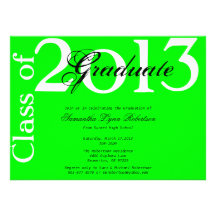 Elegant Green Graduation Annoucement/Invitation