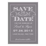 Elegant Grey Save the Date Announcement