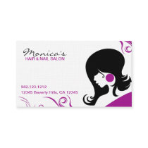 Elegant Hair Salon w/ Appointment Date Business Card Templates