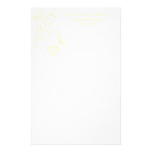 Elegant Heart Golden Wedding Anniversary Personalised Stationery