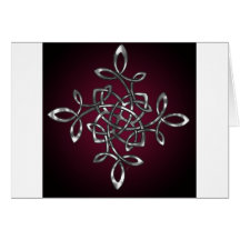 elegant knot colour greeting cards