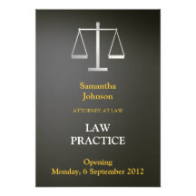 Elegant Law Practice Opening Announcement