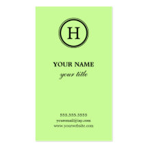 Elegant Lime Green Business Cards