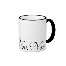 Elegant Monogram Initial N Coffee Mug