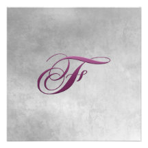 Elegant Monogram Invitation-F