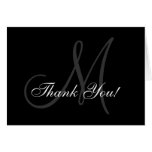 Elegant Monogram Thank You Card