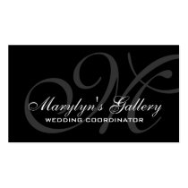 Elegant Monogram Wedding Coordinator business cards