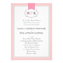 Elegant Monogram Wedding Invitation