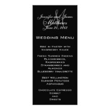 Elegant Monogram Wedding Menu Cards Custom Rack Cards