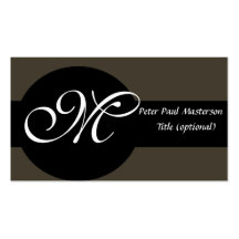Elegant Monogrammed Classy Business Card