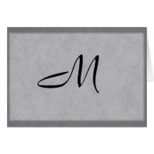 Elegant Monogrammed Notecard