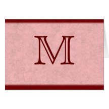 Elegant Monogrammed Notecard