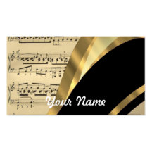 Elegant music sheet business card template