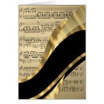 Elegant music sheet cards