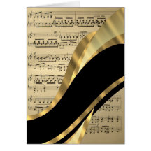 Elegant music sheet cards