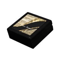 Elegant music sheet keepsake box