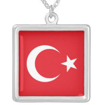 Elegant Necklace with Flag of Turkey