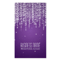 Elegant Night Dazzle Purple Business Cards