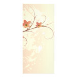 elegant orange flowers swirl design customized rack card