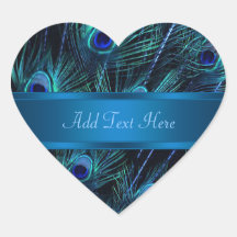Elegant Peacock Blue Peacock Stickers