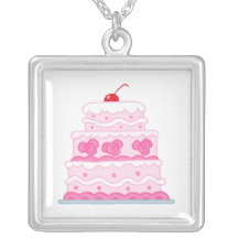 Elegant Pink Cake Necklaces