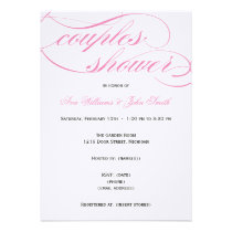 Elegant Pink Script Couples Shower Invitation invitations