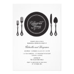 Elegant Place Setting Wedding Rehearsal Dinner invitations