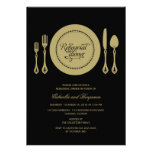 Elegant Place Setting Wedding Rehearsal Dinner invitations