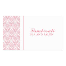 Elegant Professional Cosmetologist Damask Floral Business Card Templates