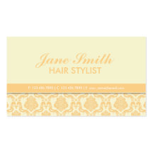 Elegant Professional Damask Interior Decorator Business Card