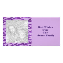 elegant purple branches photo cards