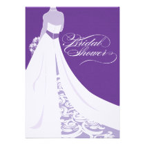 Elegant Purple Bridal Shower Invitation invitations