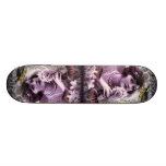 elegant purple paris vintage flapper girl fashion skate board