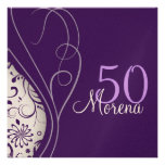 Elegant purple Square Invitation