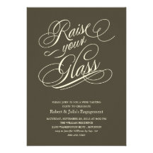 Elegant Raise Your Glass Party Invitations