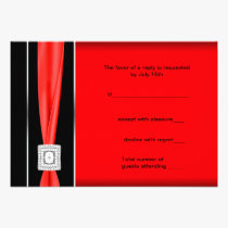Elegant Red and Black RSVP invitations
