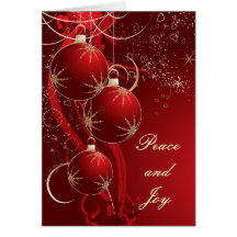 Elegant Red Christmas Greeting Card