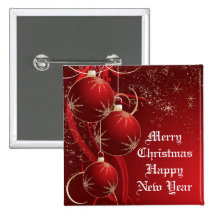 Elegant Red Christmas Pin
