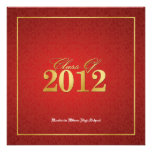 Elegant Red & Gold Class of 2012 Announcements